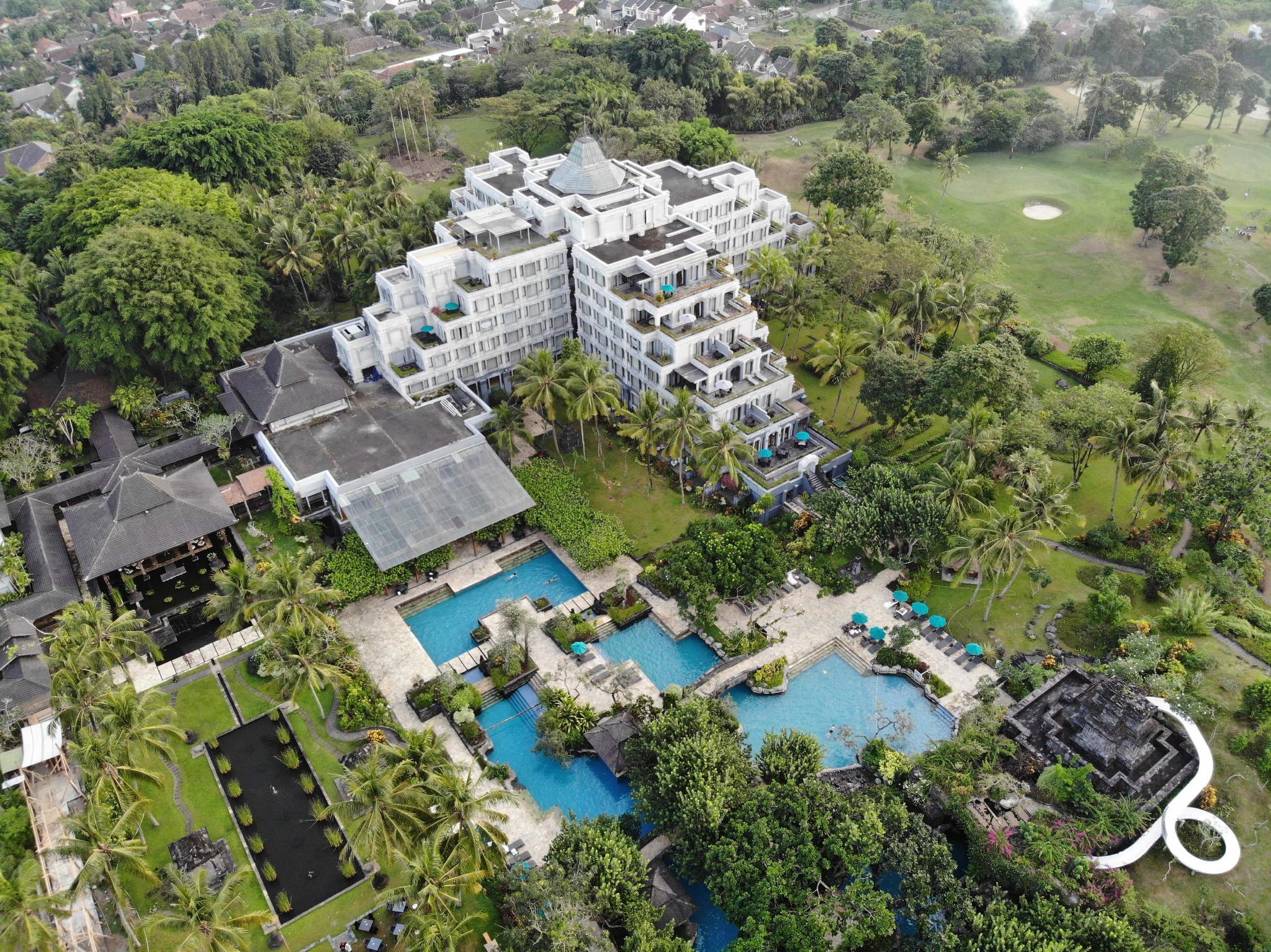 Hyatt Regency Yogyakarta Hotel Sleman  Exterior photo Aerial view of the hotel